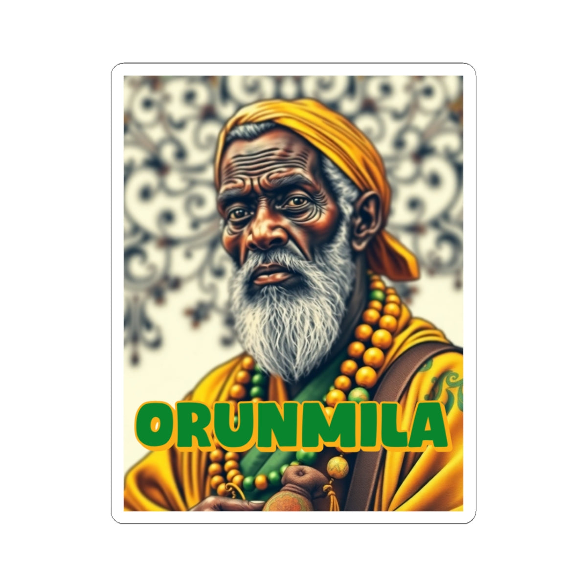 Orunmila Kiss-Cut Stickers - Spiritual Decor for Personal and Gift Use
