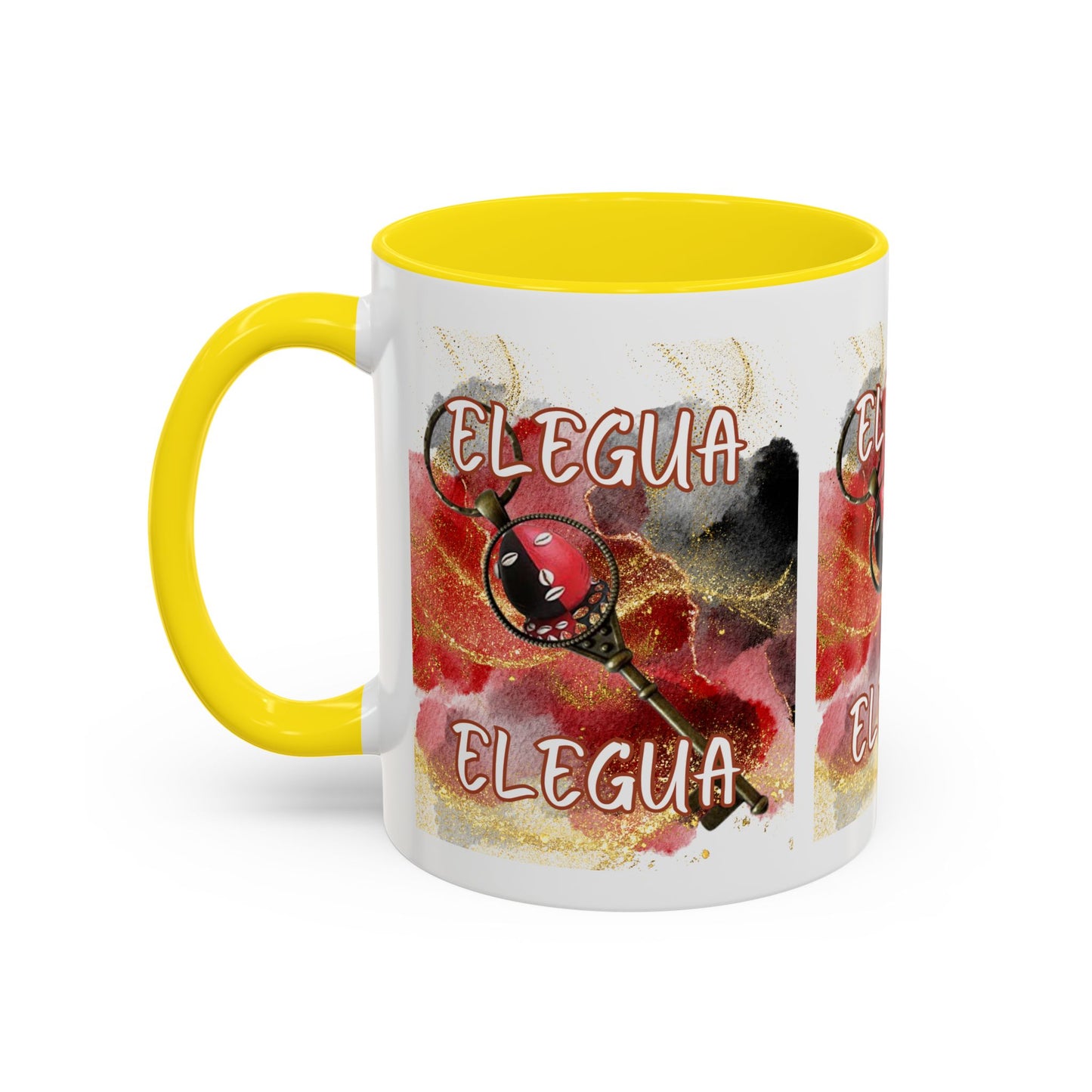 Elegant Élegua Coffee Mug - 11 & 15oz, Afro-Caribbean Art, Perfect for Gifts & Celebrations