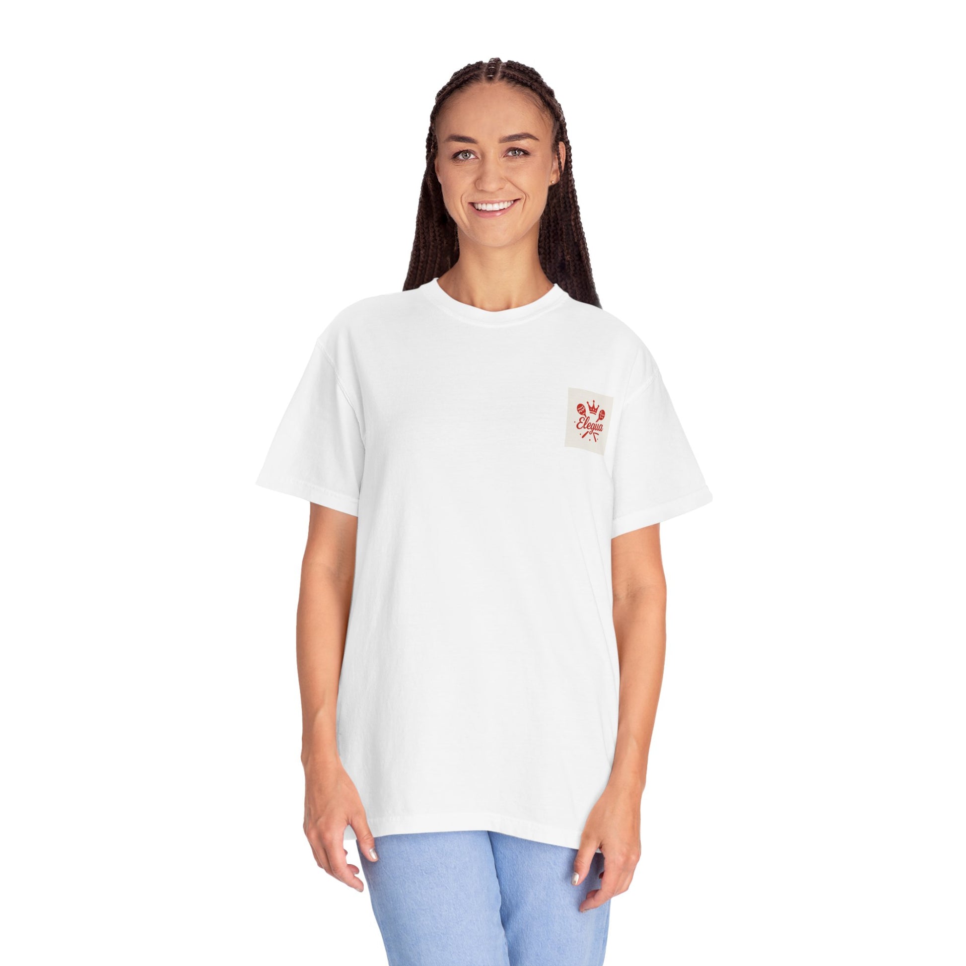 Elegua Pocket Design Unisex Garment-Dyed T-Shirt | Yoruba-sabor LLC